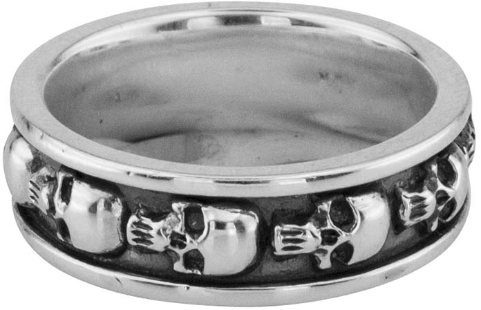Кольцо Черепа из серебра (арт. 2183484)