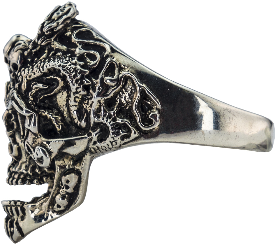 Кольцо Череп из серебра (арт. 2183493)