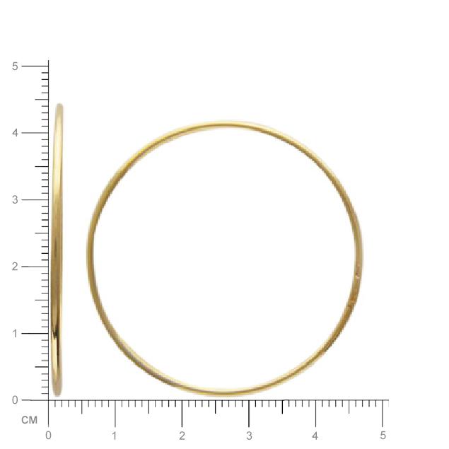 Серьги из желтого золота. Диаметр 42 мм. (арт. 322904)