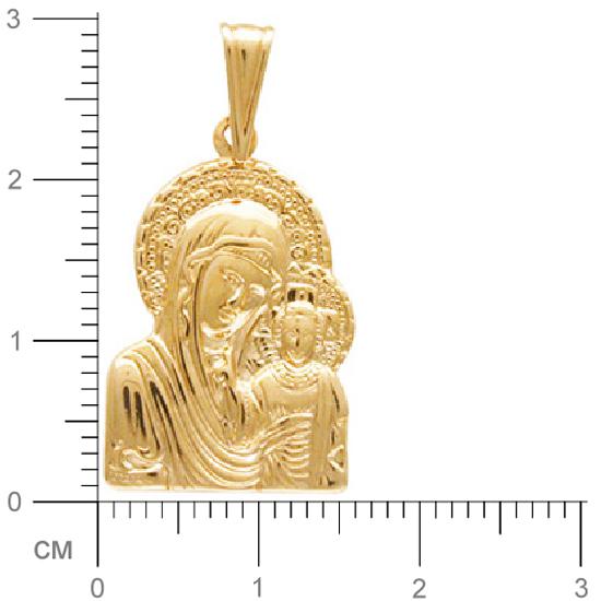 Подвеска-иконка "Казанская Богородица" из красного золота (арт. 341278)