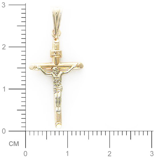Крестик из комбинированного золота (арт. 342730)