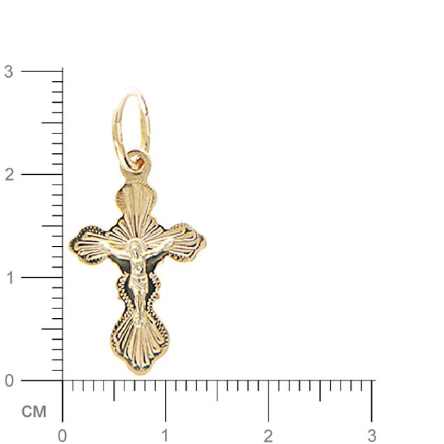 Крестик из комбинированного золота (арт. 342837)
