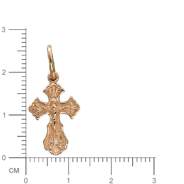 Крестик из красного золота (арт. 820161)