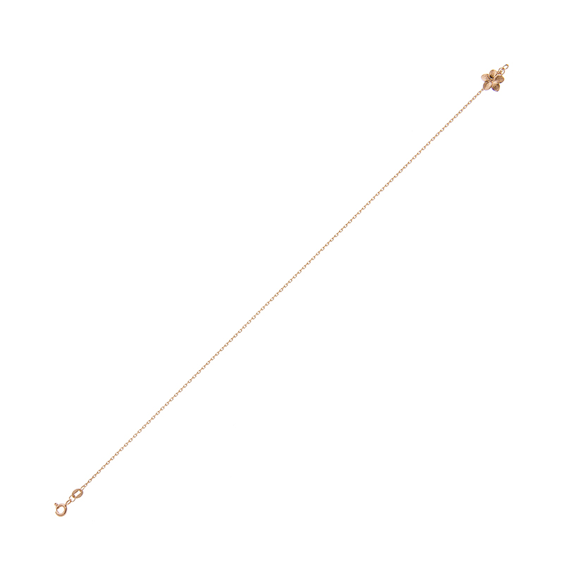 Браслет плетения "Якорное" Цветок из красного золота (арт. 350296)