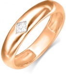 Кольцо с 4 бриллиантами из красного золота (арт. 2441708)