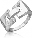 Кольцо с фианитами из серебра (арт. 2446302)