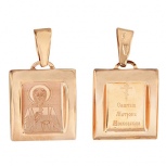 Подвеска-иконка "Святая Матрона Московская" из красного золота (арт. 341370)
