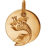 Подвеска Рыбка из красного золота (арт. 823972)
