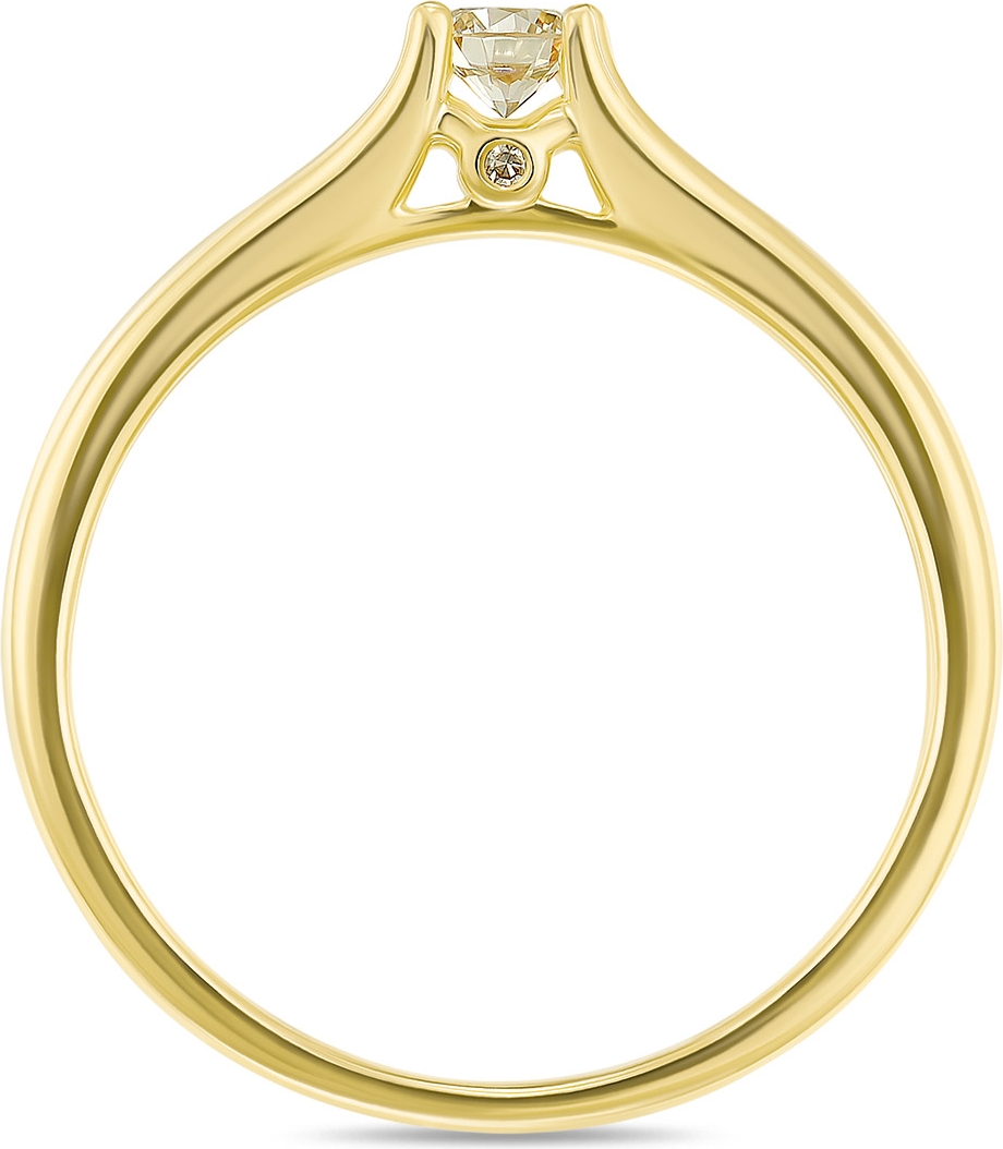 Кольцо с 3 бриллиантами из жёлтого золота (арт. 2003596)