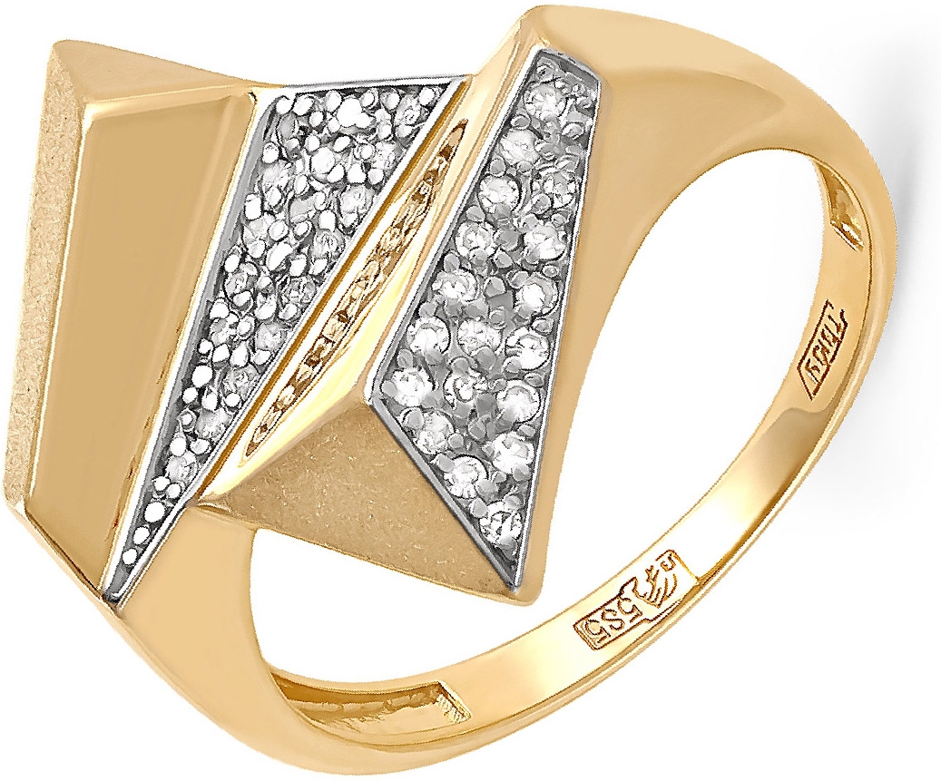 Кольцо с 35 бриллиантами из жёлтого золота (арт. 2040762)