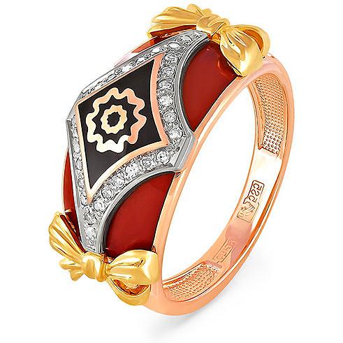 Кольцо с 28 бриллиантами из красного золота (арт. 2042598)