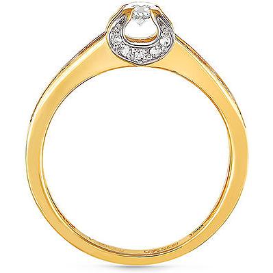 Кольцо с 57 бриллиантами из жёлтого золота (арт. 2043674)