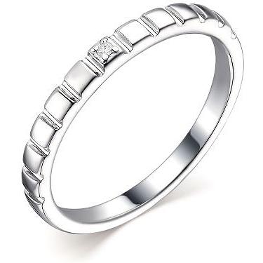 Кольцо с 1 бриллиантом из серебра (арт. 2055016)