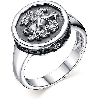Кольцо с 2 бриллиантами из серебра (арт. 2056550)