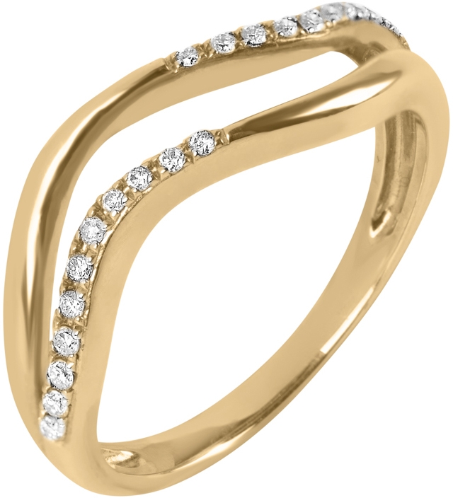 Кольцо с 22 бриллиантами из жёлтого золота (арт. 2080112)