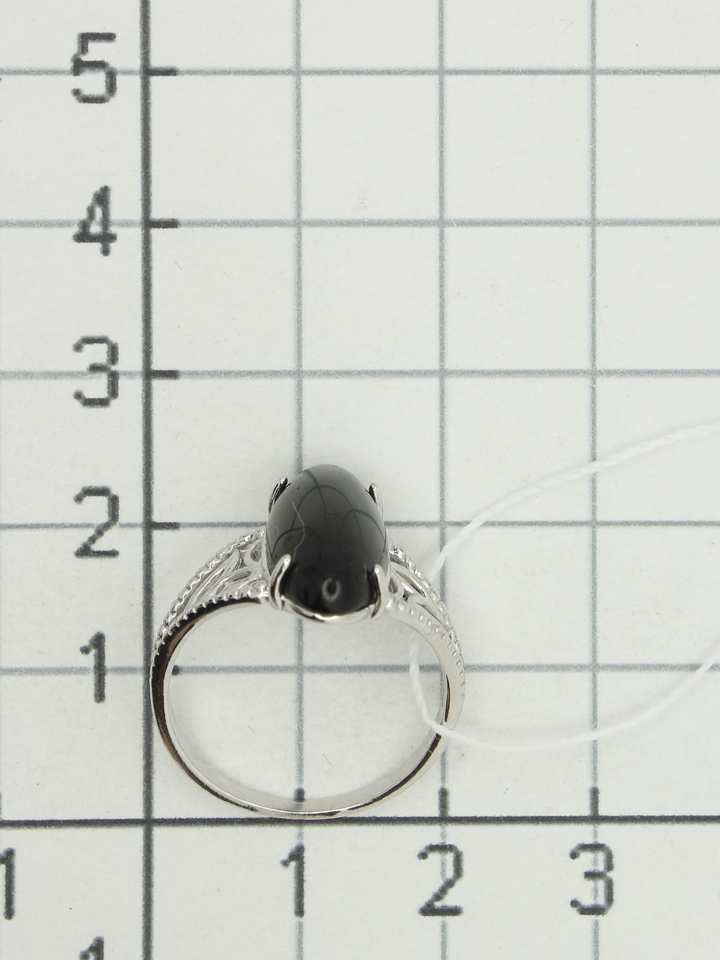 Кольцо с 1 агатом из серебра (арт. 2126618)