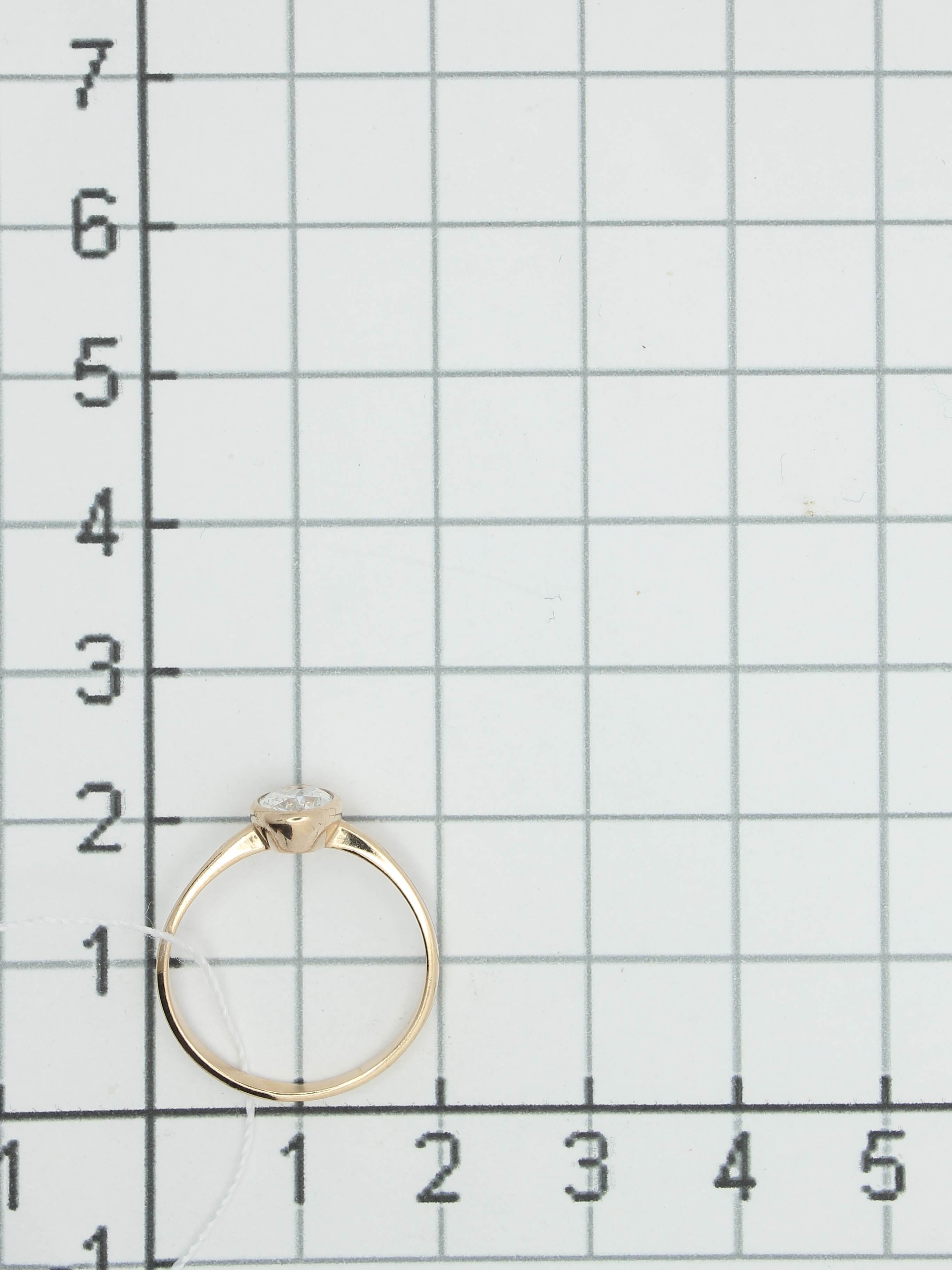 Кольцо с 1 фианитом из серебра с позолотой (арт. 2128570)