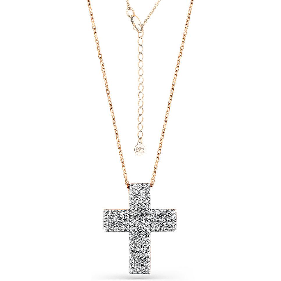 Колье Крест с 108 бриллиантами из красного золота (арт. 2167884)