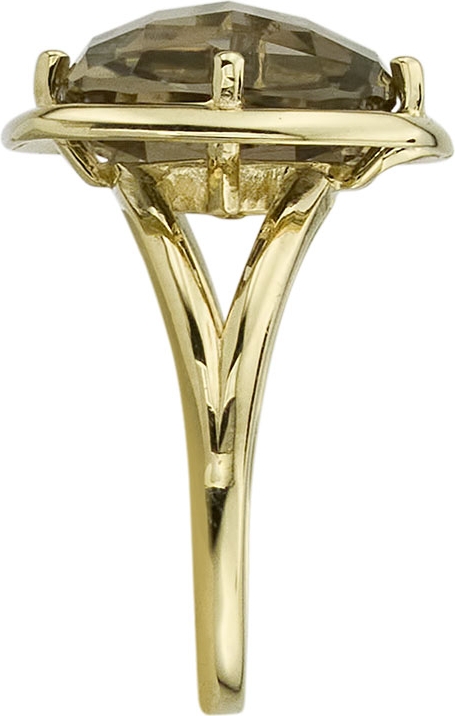 Кольцо с 1 раухтопазом из красного золота (арт. 2180441)