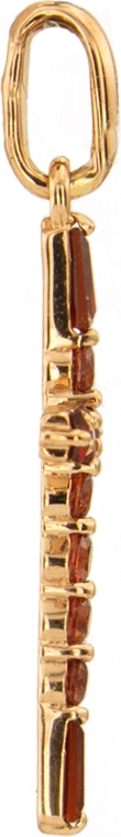 Крестик с 12 гранатами из красного золота (арт. 2180795)