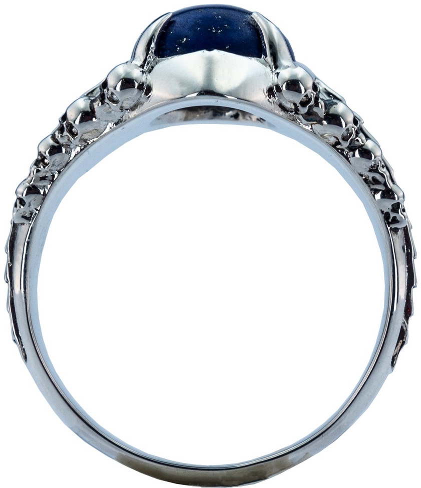 Кольцо с 1 лазуритом из серебра (арт. 2183482)