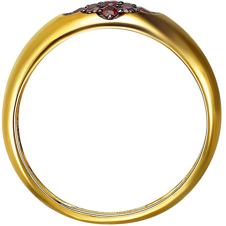 Кольцо с 9 рубинами из жёлтого золота (арт. 2184330)