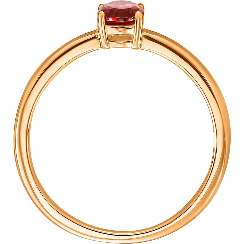 Кольцо с 1 гранатом из красного золота (арт. 2184622)