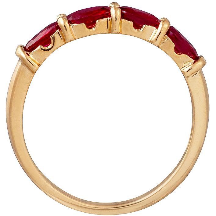 Кольцо с 4 рубинами из жёлтого золота (арт. 2185469)