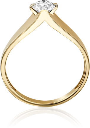 Кольцо с фианитами из жёлтого золота (арт. 2214440)