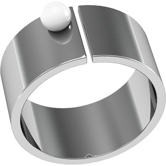 Кольцо с 1 жемчугом из серебра (арт. 2240606)