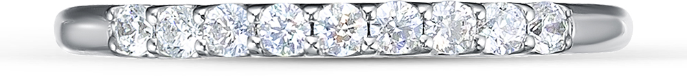 Кольцо с 9 бриллиантами из белого золота (арт. 2271227)