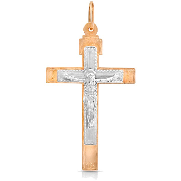 Крестик из красного золота (арт. 2320015)