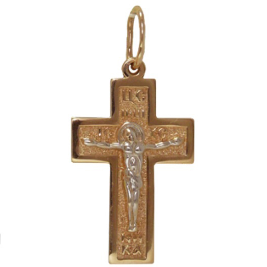Крестик из красного золота (арт. 2320026)