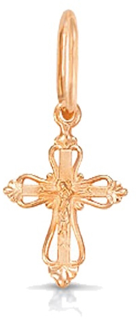 Крестик из красного золота (арт. 2320351)