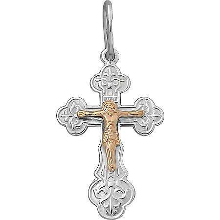 Крестик из серебра и золота (арт. 2331563)
