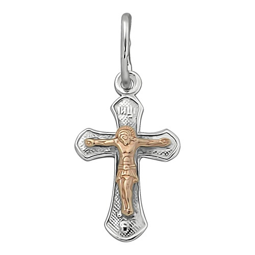 Крестик из серебра и золота (арт. 2331579)