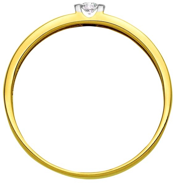Кольцо с 1 бриллиантом из жёлтого золота (арт. 2350094)