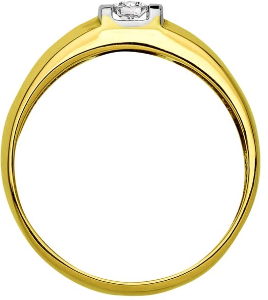 Кольцо с 1 бриллиантом из жёлтого золота (арт. 2350122)