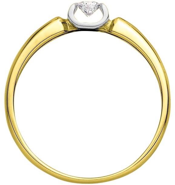 Кольцо с 1 бриллиантом из жёлтого золота (арт. 2350131)
