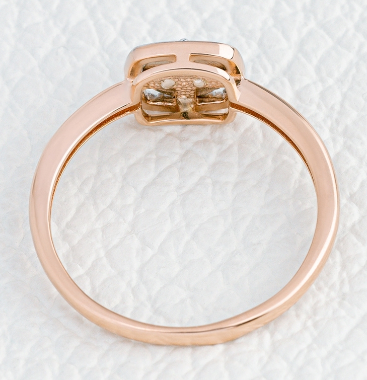Кольцо с 21 бриллиантом из красного золота (арт. 2381460)
