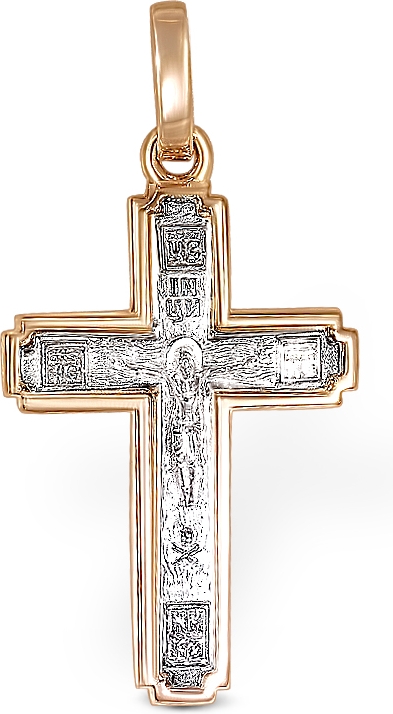 Крестик из красного золота (арт. 2382344)