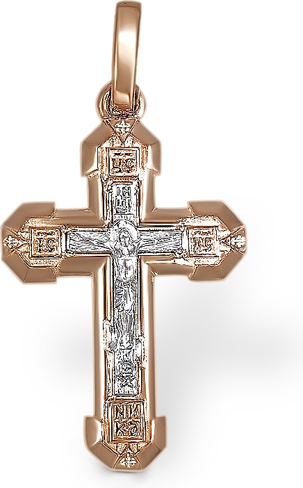 Крестик из красного золота (арт. 2382934)