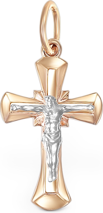 Крестик из красного золота (арт. 2383046)