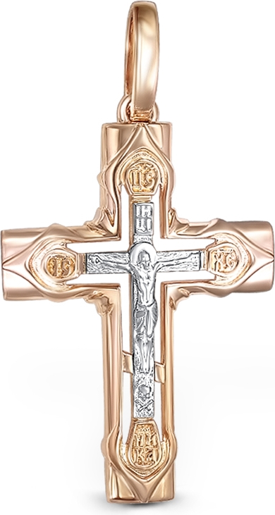 Крестик из красного золота (арт. 2383617)