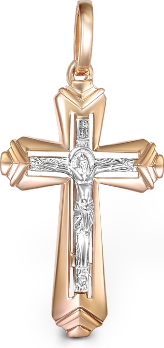 Крестик из красного золота (арт. 2383620)