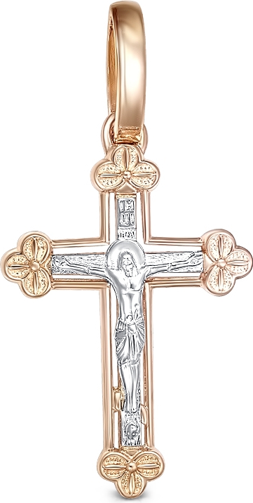 Крестик из красного золота (арт. 2383681)