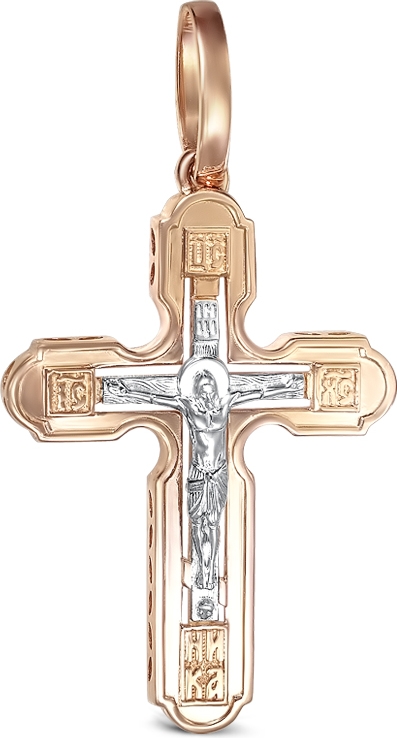 Крестик из красного золота (арт. 2383684)