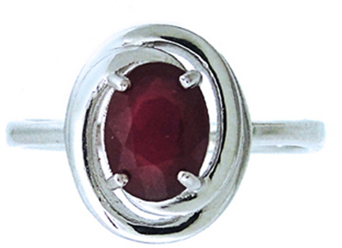Кольцо с рубинами из серебра (арт. 2393626)