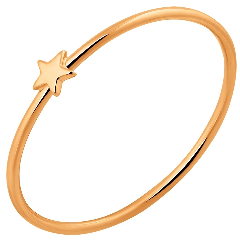Кольцо Звёздочка из красного золота (арт. 2420571)