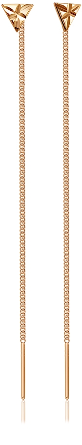 Серьги из красного золота (арт. 2430039)